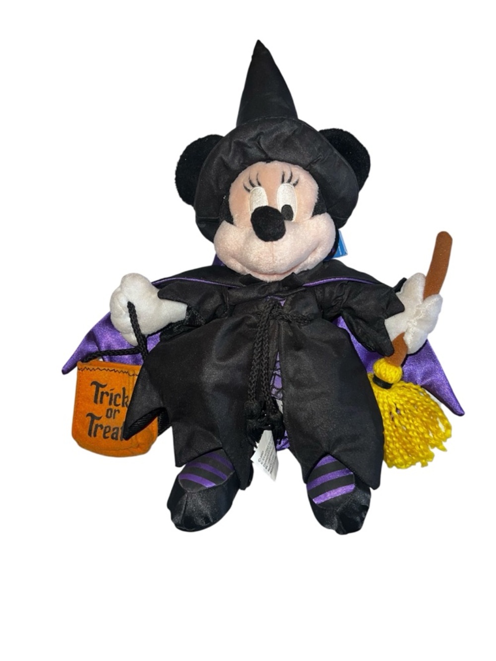 Disney Minnie Mouse Witch Plush in Black, Purple & Orange